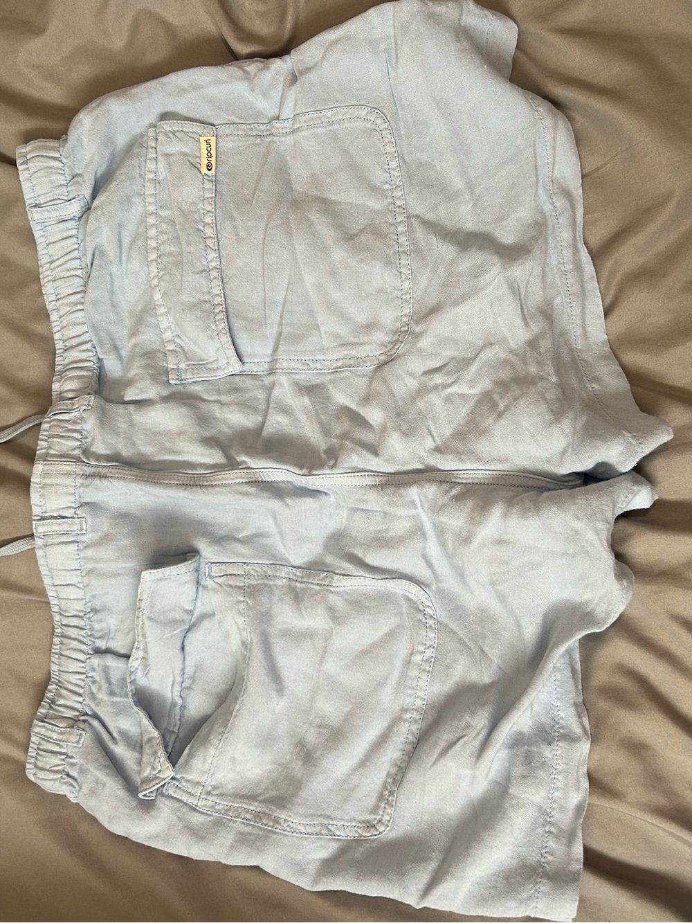 Rip Curl Light Blue Casual Shorts with Elastic Waist